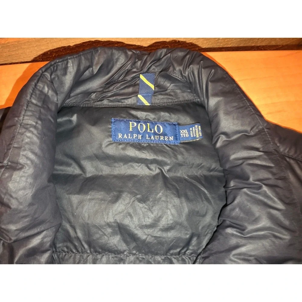 Polo Ralph Lauren Mens XXL Black Packable Puffer Jacket Lightweight Quilted Coat